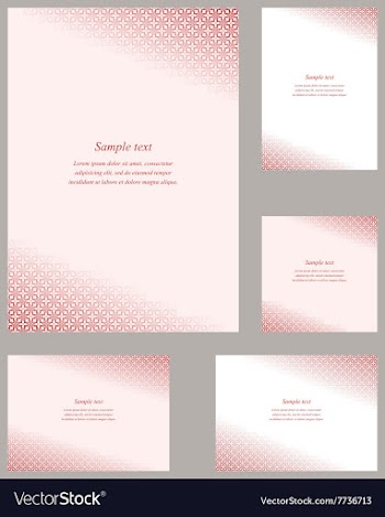Red gothic pattern page corner template set vector image