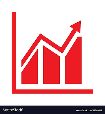 red graph icon or logo