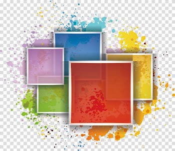 Red, green, and blue panel logo, Illustration, Fantasy Colorful ink box transparent background PNG clipart