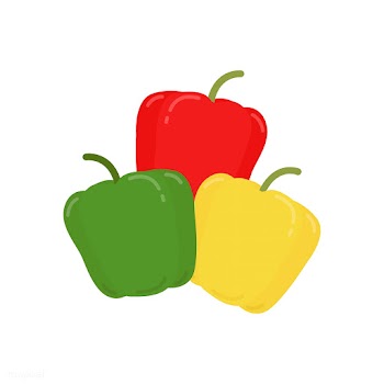Red green and yellow peppers graphic illustra.. | Free stock vector - 424926