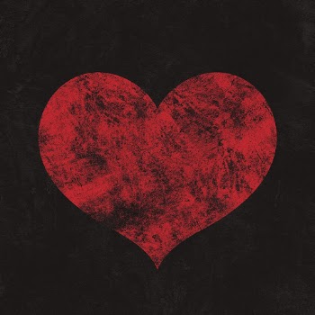 Red grunge heart clipart, black | Free PSD - rawpixel