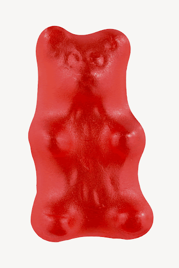 Red gummy bear, isolated food | Free PSD - rawpixel