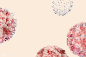 Red halftone coronavirus background vector | Free  vector - 2309216