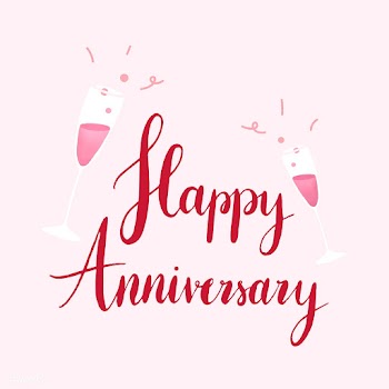Red happy Anniversary typography vector | Free stock vector - 511803
