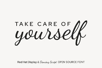 Red Hat Display & Dancing | Free Font Add-on - rawpixel