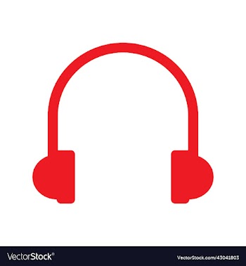 red headphones or earphones icon
