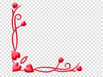Red heard border, Borders and Frames Heart , love background transparent background PNG clipart