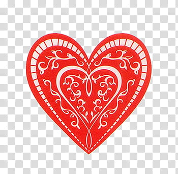 Red heart artwork transparent background PNG clipart