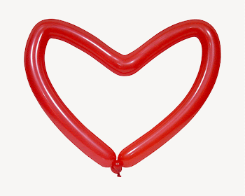 Red heart balloon, isolated object | Free PSD - rawpixel