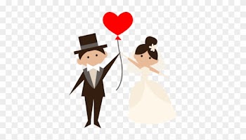 Red Heart, Bride, Wedding Couple, Romantic, People, - Groom And Bride Png