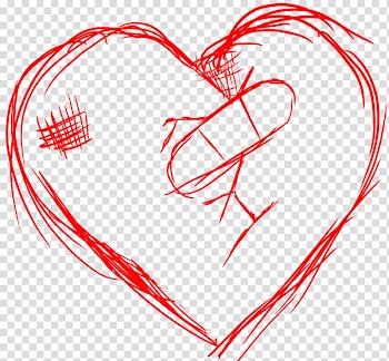 Red heart , Broken heart Drawing Sketch, broken heart transparent background PNG clipart