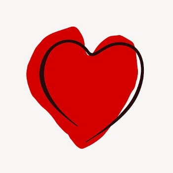 Red heart clipart, Valentine's Day | Free Vector - rawpixel