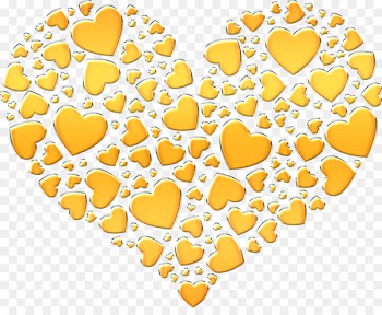 Red Heart Drawing Color Numerical digit - gold heart 