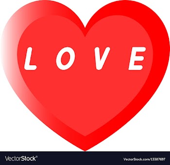 Red heart for womens day with two path an caption vector image