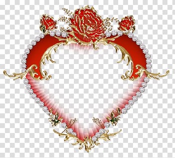 Red heart frame, Heart Dia dos Namorados Valentine's Day, Large red diamond love border transparent background PNG clipart