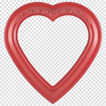 Red heart , Heart frame Love , Love Frame transparent background PNG clipart