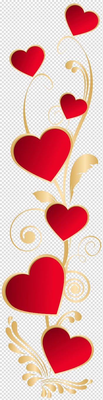 Red heart , Heart Valentine's Day , Hearts Deco Element transparent background PNG clipart