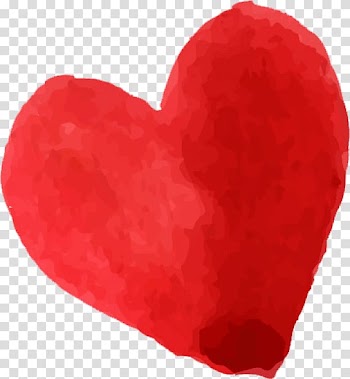 Red heart illustration, Heart Watercolor painting Sticker , watercolor heart transparent background PNG clipart