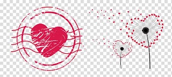 Red heart illustration, Postage Stamps Computer Icons, Heart love transparent background PNG clipart