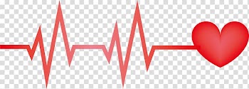 Red heart illustration, Red heart line chart transparent background PNG clipart
