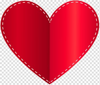 Red heart illustration, Silhouette Portrait Light Design, Deco Heart transparent background PNG clipart