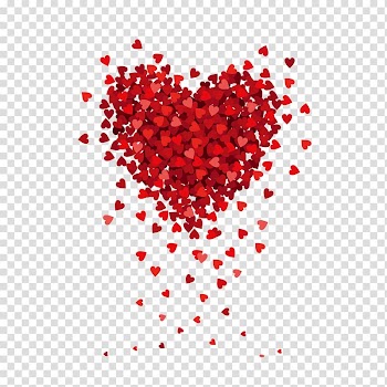 Red heart illustration, Valentines Day Greeting card Wish Heart Happiness, Hearts transparent background PNG clipart