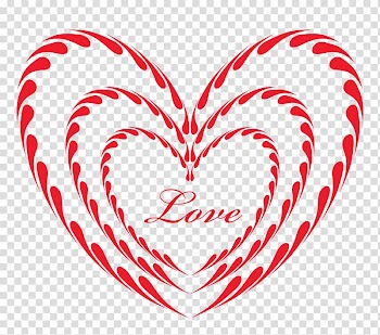 , Red Heart Ornament Love , heart illustration with love text transparent background PNG clipart