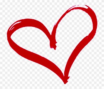 Red Heart Outline Transparent Background