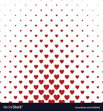 Red heart pattern background design vector image
