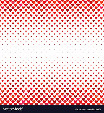 Red heart pattern background - love concept design vector image