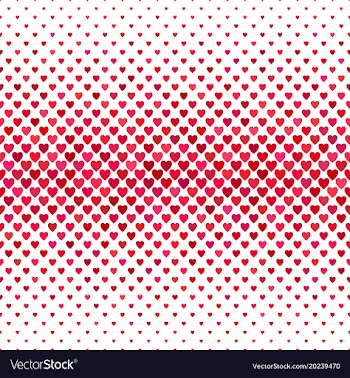 Red heart pattern background - love concept vector image