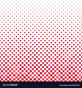 Red heart pattern background - love concept vector image