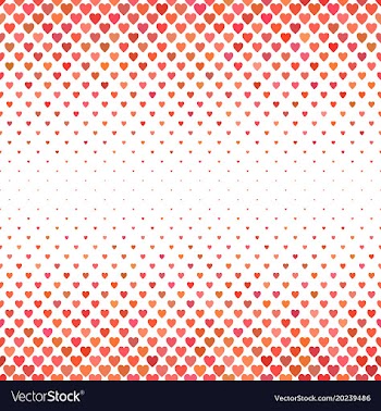 Red heart pattern background - love concept vector image