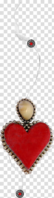 Red heart pendant transparent background PNG clipart