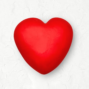 Red heart plasticine clay DIY element | Free stock illustration | High Resolution graphic