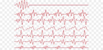 Red Heart rate Electrocardiography Monitoring - Red heartbeat line 