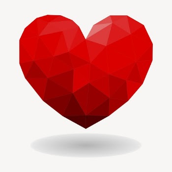 Red heart shape clipart, love | Free Vector - rawpixel