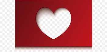 Red heart-shaped Valentine's Day 
