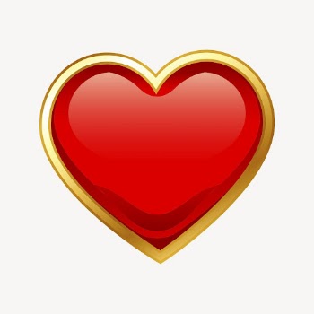Red heart sticker, Valentine's day | Free Vector - rawpixel