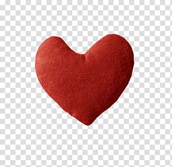 Red heart throw pillows transparent background PNG clipart