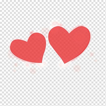 Red heart transparent background PNG clipart