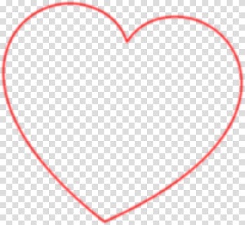 Red Heart Valentines Day Pattern, Red Heart Outline transparent background PNG clipart