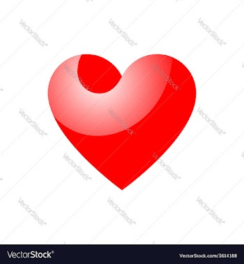 Red heart vector image