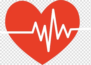 Red heart with beat illustration, Heart Electrocardiography Pulse, Heartbeat cartoon transparent background PNG clipart