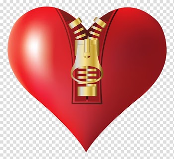 Red heart zipped illustration, file formats Lossless compression, Zipped Heart transparent background PNG clipart