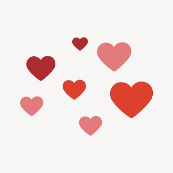Red hearts element, Valentine's day, | Free Vector - rawpixel