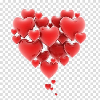 Red hearts , Heart Love Romance , Floating Hearts transparent background PNG clipart
