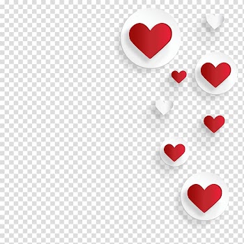 Red hearts illustration, Valentine's Day Greeting & Note Cards Heart, Stereo hearts background transparent background PNG clipart
