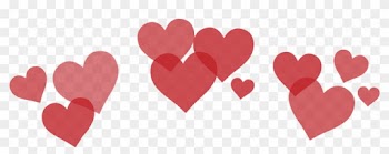Red Hearts Love Filter Snapchat Crown - Blue Heart Crown Png