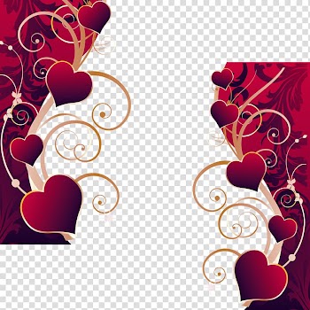 Red hearts , , Love frame material transparent background PNG clipart